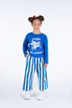 BLUE STRIPE WIDE LEG PANT