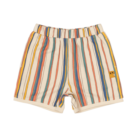 STRIPE POLO SHORTS