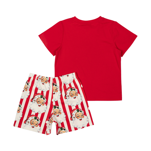 SANTA STRIPE PJ SET