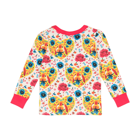 BUNNY HEART LONG SLEEVE T-SHIRT - Toddler Top - Girls