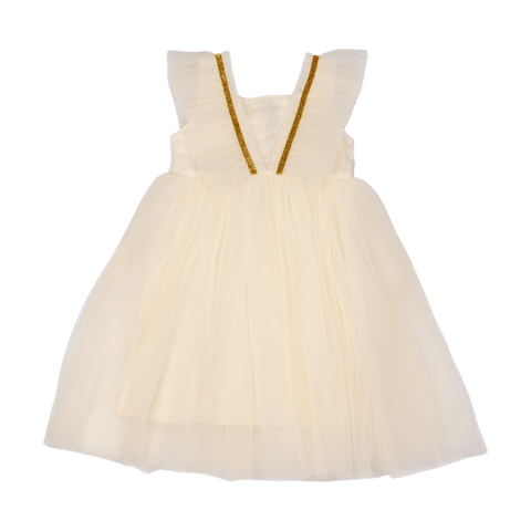 CREAM BUTTERFLY TULLE DRESS - Toddler Dresses - Girls