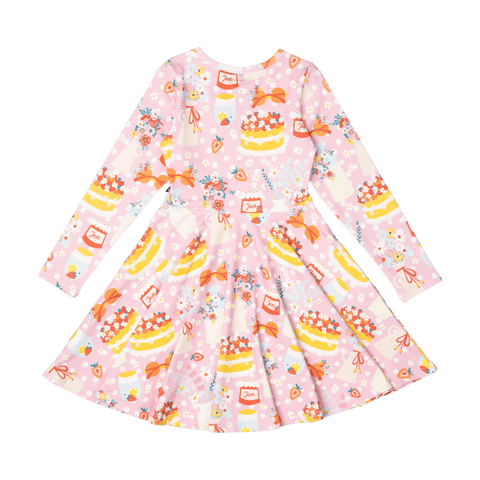 PARTY TIME PINK WAISTED DRESS - Toddler Dresses - Girls