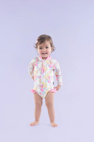 PRINCESS AURORA FLORAL BABY ONE PIECE - Baby Swim - Girls