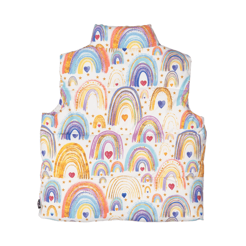 RAINBOWS AND STARS PUFFER VEST - Toddler Outerwear - Girls